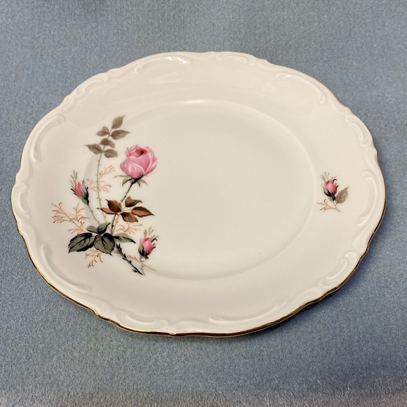 Pink Rose Mitterteich Bavaria Germany Salad Plate - Picture 10 of 13